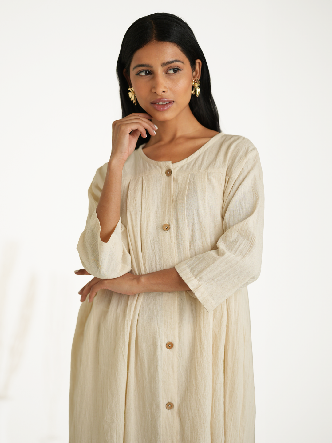 Nurvi Natural Cotton Dyed Shirt & Pants Set